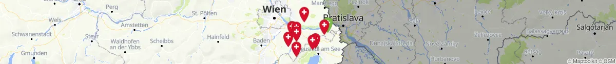 Kartenansicht für Apotheken-Notdienste in der Nähe von Scharndorf (Bruck an der Leitha, Niederösterreich)